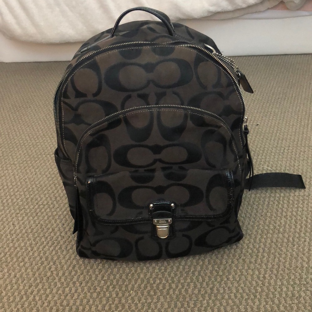 Black Coach Backpack
